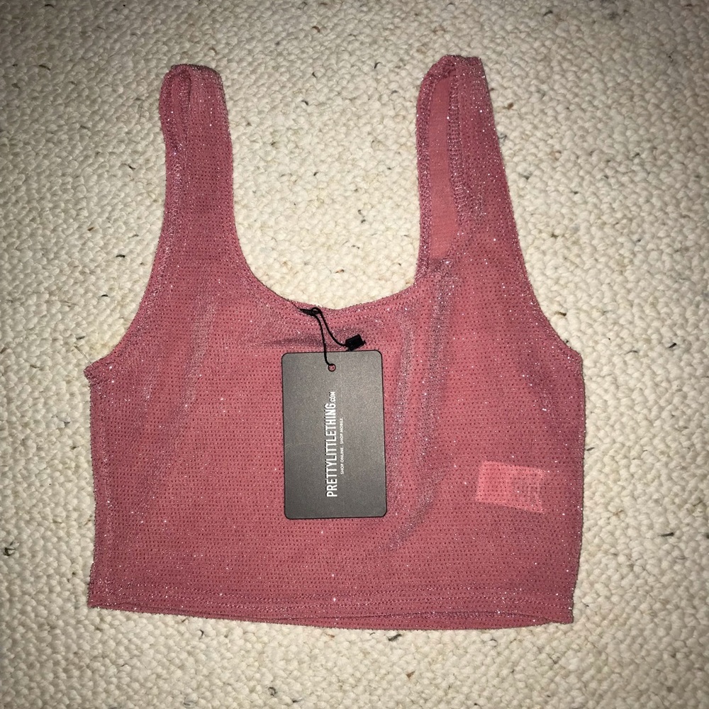 pink glittery crop top!